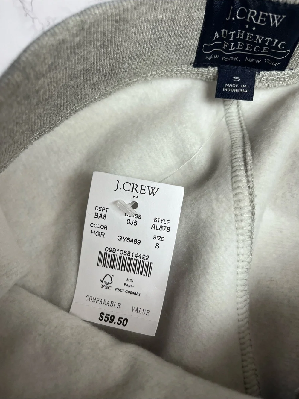 J Crew NWT Double Knit Jogger Sweatpants Gray Small S Mens New Classic